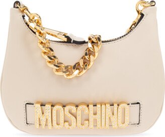 Shoulder Bag With Logo - Cream