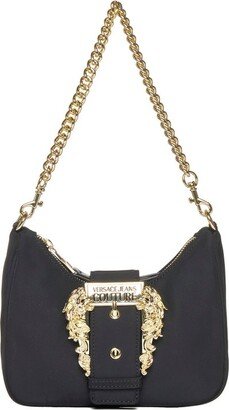 Logo-Plaque Chain-Linked Crossbody Bag-AA