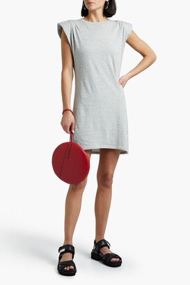 Mélange cotton-jersey mini dress