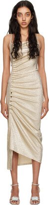 Rabanne Gold Gathered Midi Dress