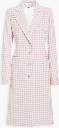 Gingham wool coat