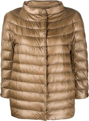 Three-Quarter Sleeve Quilted Jacket