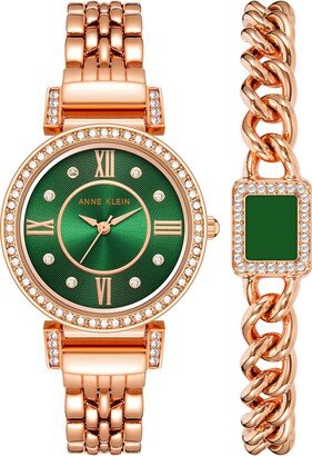 Women's Genuine Crystal Accented Bracelet Watch