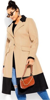 Women's Plus Size Arabella Coat - caramel/ - 12 Plus