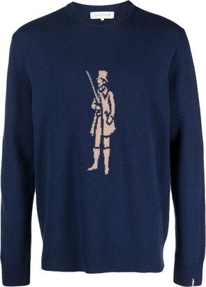 Logo-Intarsia Merino Wool-Blend Jumper-AA