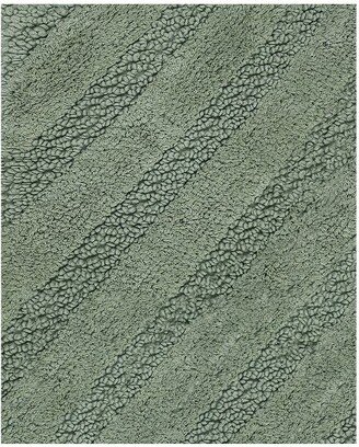 Unique Stripe Honeycomb Sculptured Bath Rug Is Made Soft Plush Cotton Is Super Soft The Touch 20 X 30 Sage