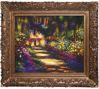 By Overstockart Pathway In Monet'S Garden At Giverny with Burgeon Frame, 29.5 x 33.5