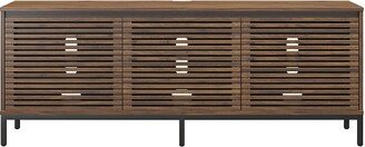 68 Media Console with Beveled Steel Base TV Stand for TVs up to 77