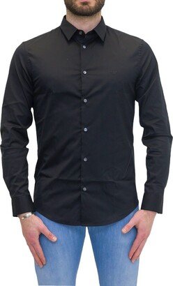 Logo-Embroidered Buttoned Shirt-AC