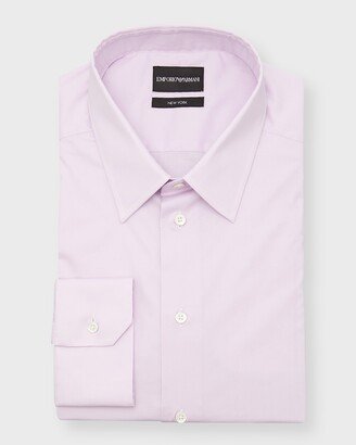 Men's Point Collar Cotton Dress Shirt-AB