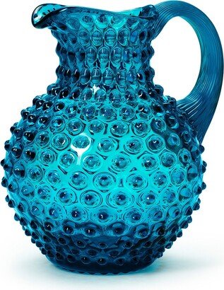 In Flore Caroline Crystal Glass Carafe, Hobnail, 2L, Ocean Blue