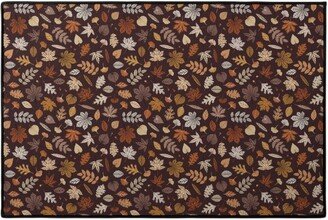 Door Mats: Fall Time Leaves - Brown Door Mat, Brown