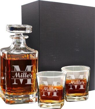 Decanter Set With Gift Box - Wedding & Glasses Personalized