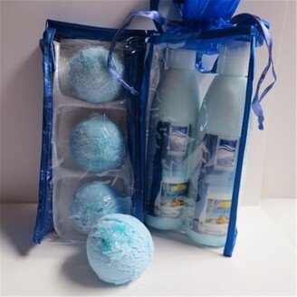 Dead Sea Spa Care DeadSea-BBCOW02 3 Pack Ocean Waves Bubble Bath Truffles, 2 Pack 8 oz Ocean Therapy Hand & Body Massage Lotion