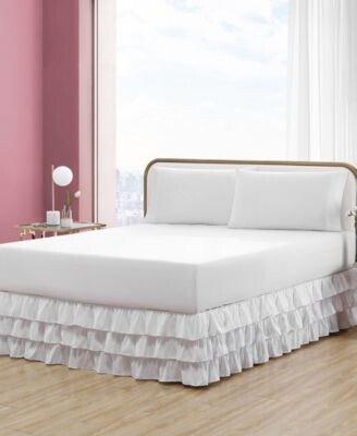 Solid Microfiber Ruffled Bedskirt