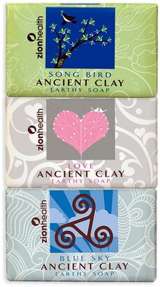 Zion Health Songbird + Love Soap + Blue Sky Clay Soap Bundle 6 oz each