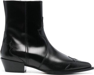 Alby 30mm pointed-toe leather boots