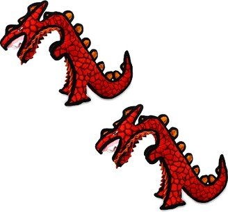 Tuffy Jr Dinosaur Destructosaurus, 2-Pack Dog Toys