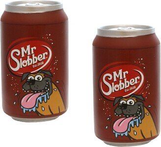 Silly Squeaker Soda Can Mr. Slobber, 2-Pack Dog Toys