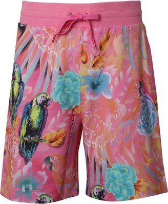 Floral Printed Drawstring Shorts-AC