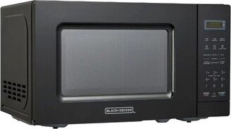 0.7 Cu Ft LED Digital Microwave Oven in Black with Child Safety Lock