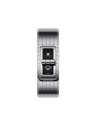 Womens Silver H5144 Code Coco Steel and Diamond Watch