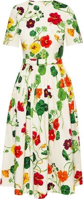 Nasturtium-print cotton dress