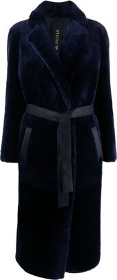Shearling Tied-Waist Coat