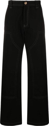 Straight-Leg Cotton Trousers-BP