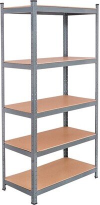 Heavy Duty Steel 72'' Level Garage Shelf Metal Storage Adjustable Shelves Unit