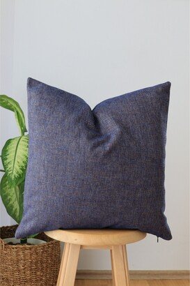 Blue Linen Throw Pillow Cover, Thick Pillow, Soft Decorative Cushion Fall Decor