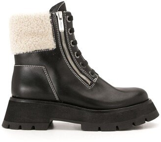 Kate shearling-trimmed ankle boots