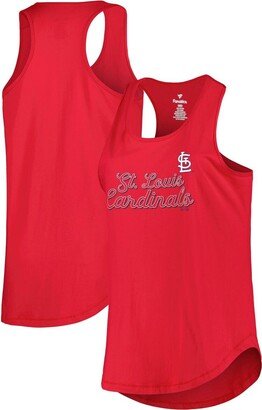 Women's Red St. Louis Cardinals Plus Size Scoop Neck Racerback Tank Top