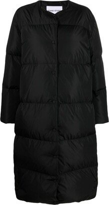 Valerie collarless puffer coat