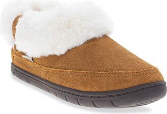 Faux Fur Trim Bootie Slipper