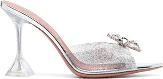 Rosie Glass 95mm glitter mules