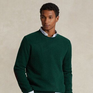 Suede-Patch Wool-Cashmere Sweater-AE