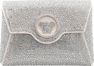 Medusa Plaque Embellished Clutch Bag