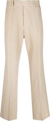 Straight-Leg Linen Trousers-AH