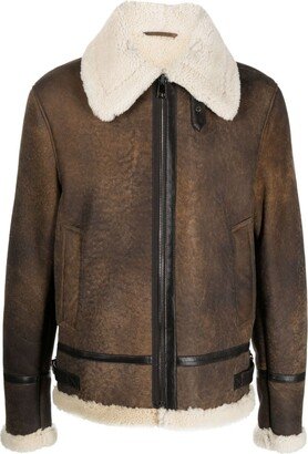 ERALDO Shearling-Lining Leather Jacket