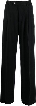 Box-Pleat Straight-Leg Trousers