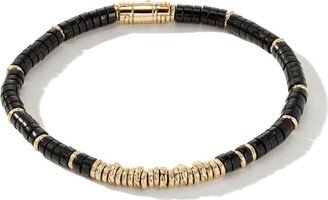 14kt Yellow Gold Onyx Beaded Bracelet