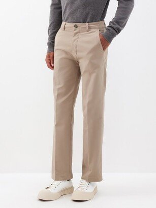 Cotton-gabardine Straight-leg Trousers