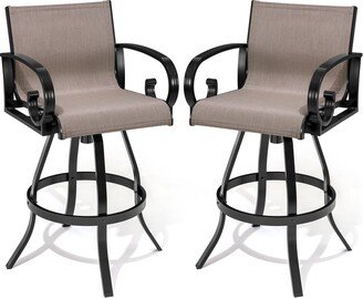 Crestlive Products Outdoor Aluminum Swivel Barstool