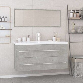 TONWIN Gray Bathroom Furniture Set Under Sink Cabinet and Mirror