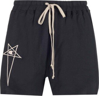 Logo Motif Patch Drawstring Shorts