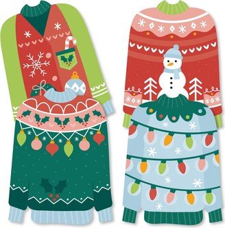 Big Dot Of Happiness Colorful Christmas Sweaters - Diy Ugly Sweater Holiday Party Essentials 20 Ct