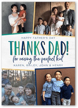 Father's Day Cards: Perfect Kid Father's Day Card, White, 5X7, Matte, Signature Smooth Cardstock, Square