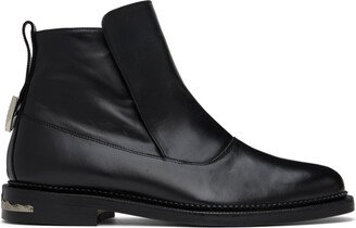 Black Concealed Gussets Chelsea Boots