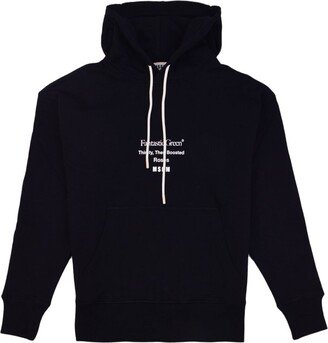 Logo-Printed Drawstring Hoodie-AH